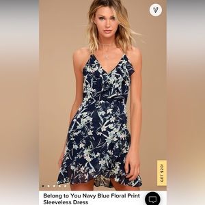 Lulu’s - The Lulus Belong to You Navy Blue Floral Print